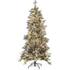 Image de Sapin De Noël Artificiel Enneigé Led Tatlow 180 Cm Vert