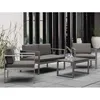 Image de Table de jardin en aluminium gris foncé 90 x 50 cm SALERNO