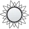 Image de Miroir en rotin cadre soleil   61 cm noir AROEK