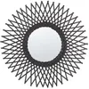 Image de Miroir mural rond en rotin noir 60 cm TAGOLU