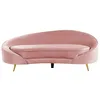 Image de Canapé en velours rose pastel 3 places SAVAR