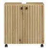 Image de Meuble sous vasque sur roulettes 2 portes l60 cm - purebliss