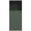 Image de Meuble de salle de bain - Rangement bas - Décor vert sauge et noir - L40 x H95 x P31cm - PURE BLISS