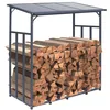Image de Abri pour Bois de chauffage Ruston en Aluminium - CLP - Ruston - Imperméable - Gris - Anthracite - Rectangulaire
