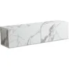 Image de Wohnling Meuble Tv Suspendu 120 Cm Lowboard Aspect Marbre Blanc Commode Tv Mural