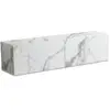 Image de Meuble tv suspendu 2 portes 120x30x30 cm effet marbre blanc - kyoni