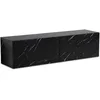 Image de Wohnling Meuble Tv Suspendu 120 Cm Lowboard Aspect Marbre Noir Commode Tv Mural