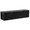 Image de Meuble tv suspendu 2 portes 120x30x30 cm effet marbre noir - kyoni
