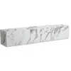 Image de Meuble tv suspendu 3 portes 160x30x30 cm effet marbre blanc - kyoni