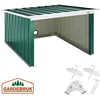 Image de Abri Robot Tondeuse 89x90x54cm Toit monopente Pliable métal résistant intempéries 4X piquets Outillage carport Jardin Vert