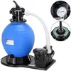 Image de Pompe filtre à sable 15.900 l/h préfiltre 600W IPX5 système de filtration eau piscine nettoyage vanne 6 voies 7 fonctions indicateur