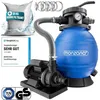 Image de MONZANA® Système de filtre à sable 10.200L/H piscine 35.000L 25kg verre filtrant 7 voies 2en1 Ø32-38mm 400W piscine filtre à sable