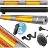 Image de MONZANA® Radiateur infrarouge MZH3000 commande application 3 niveaux 2000W télécommande housse chauffage radiant terrasse argent