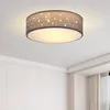 Image de Monzana Plafonnier Ciel étoilé Rond Ø 30cm Abat-jour Tissu 40 Watt Séjour Chambre Plafonnier Tissu Lampe gris 1xE27 Lampe plafond ro