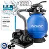Image de MONZANA® Système de filtre à sable 10.200L/h 1000g balles filtrantes pompe piscine auto-amorçage 400W 32 38mm 7 fonctions sable
