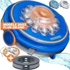 Image de MONZANA® Robot automatique piscine 80 min 5200mAh Li-ion 80m² aspirateur robot piscine sans fil nettoyeur piscine nettoyage bleu