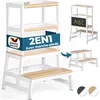 Image de Tour dObservation Montessori Spielwerk® en Bois de pin Blanc pour Enfant Stable et Sécurisée avec Tableau noir - Dès 2 ans