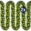Image de CASARIA® 2x Guirlandes de Noël lumineuses 5m 100 LED blanc chaud Sapin artificiel Décoration de noël intérieur extérieur