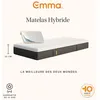 Image de EMMA Pack Matelas Hybride 80x200 cm + Oreiller + MEILLEUR CHOIX Emma + Mémoire de forme+Ressorts + Dos Apaisé
