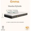 Image de EMMA Pack Matelas Emma Original Edition Hybride 160x200 cm + 2 Oreillers Emma Original Adapt Mémoire de forme + Ressorts