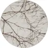 Image de Tapis mila brillant nature, crème, 200 x 200 cm rond