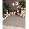Image de Tapis tissé à plat - THE CARPET - Mistra - Extérieur - Gris 80x200 cm