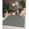 Image de Tapis tissé à plat - THE CARPET - Mistra - Extérieur - Bordure Anthracite - 160 x 220 cm