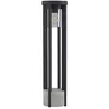 Image de Lucande Luminaire extérieur en béton Overa à intensité variable (Moderne) Gris Aluminium (1 lampeà E27) Borne lumineuse borne