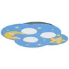 Image de Lindby Plafonnier Thorke à intensité variable en Bleu Métal e. a. pour Chambre denfant (à 3 lampes GX53) enfants plafonnier lampe