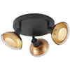 Image de Lindby Spot Erin en Noir Métal e. a. pour Salon & Salle à manger (à 3 lampes GU10) Plafonnier lampe