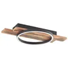 Image de Plafonnier ampoules LED - Lindby - lampe de plafond - Bois - 52 8 x 29 5 x 5 3 cm - bois
