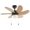 Image de Lindby Ventilateur de plafond avec lampe Minja (Moderne) en Noir Métal e. a. pour Salon & Salle à manger (1 lampeà E14)