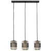 Image de Lindby Plafonnier Eudoria à intensité variable (Moderne) en Noir Métal e. a. pour Salon & Salle manger (à 3 lampes E27) Luminaire