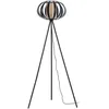 Image de Lampadaire salon - Lindby - lampe sur pied - Bois - noir bois