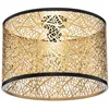 Image de Lindby Plafonnier Yonah à intensité variable (Traditionnel) en Doré Textile e. a. pour Salon & Salle manger (1 lampeà E27)