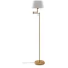 Image de Lampadaire salon - Lindby - lampe sur pied - Tissu textile - bronze blanc