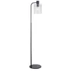 Image de Lampadaire salon - Lucande - lampe sur pied - Verre - transparent noir