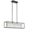 Image de Suspension ampoules LED - Lucande - lampe suspendue - - 90 x 23 5 x 23 5 cm - noir transparent