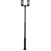 Image de Lanterne de jardin - Lucande - candélabre extérieur - Aluminium - noir transparent