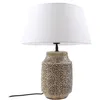 Image de Lampe à poser - Lindby - lampe de chevet - Céramique Tissu textile - blanc beige