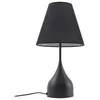 Image de Lucande Lampe à poser Luoti (Moderne) en Noir Métal e. a. pour Salon & Salle manger (1 lampeà E27) textile