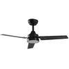 Image de LED Ventilateur de plafond avec lampe Aerallo (Moderne) en Noir Métal e. a. pour Salon & Salle à manger (1 lampeà)