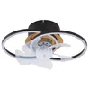 Image de LED Ventilateur de plafond avec lampe Lomana à intensité variable (Moderne) en Noir Aluminium e. a. pour Salon & Salle manger (1