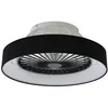 Image de LED Ventilateur de plafond avec lampe Mace à intensité variable (Moderne) en Noir e. a. pour Salon & Salle manger (1 lampeà)