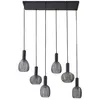 Image de Suspension - Lindby - lampe suspendue - Verre - 90 5 x 33 x 15 5 cm - gris fumée noir