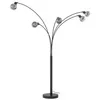 Image de Lampadaire - Lindby - lampadaire arqué salon - Verre - 196 x 118 x 204 5 cm - gris fumée noir
