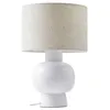 Image de Lampe à poser - Lindby - lampe de chevet - Tissu textile Céramique - blanc