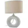 Image de Lindby Lampe à poser en béton Kody (Moderne) Beige Textile e. a. pour Salon & Salle manger (1 lampeà E27)