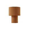 Image de Lampe à poser - Lindby - lampe de chevet - Tissu textile - marron clair