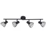 Image de Plafonnier - Lindby - lampe de plafond - - 70 x 9 x 18 cm - noir